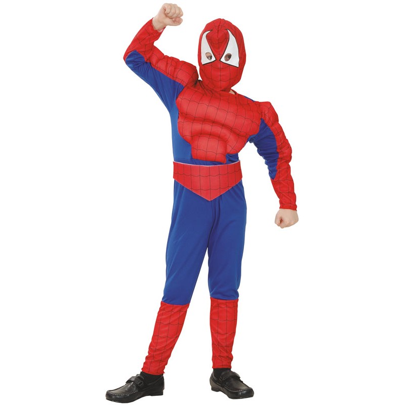 Costume super araignée musclée 4-6 ans