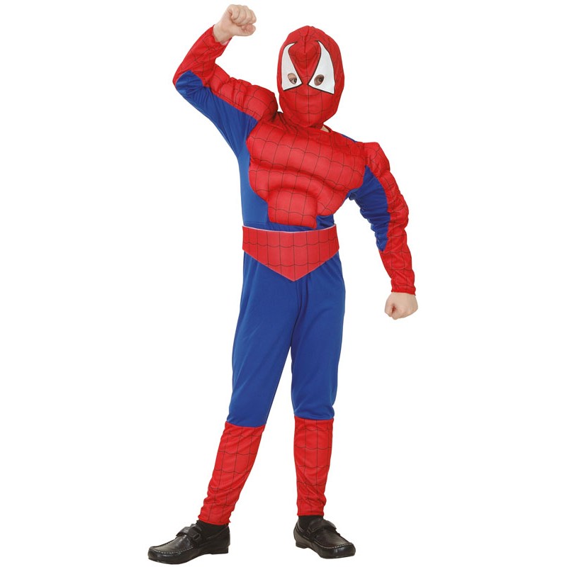 Costume super araignée musclée 7-9 ans